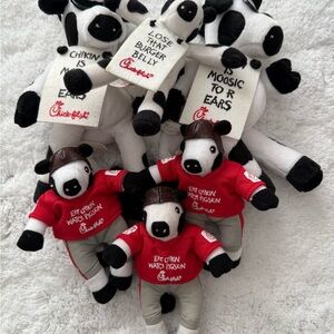 Chick-fil-A Plush Cow Toy Set - Black, White, Red